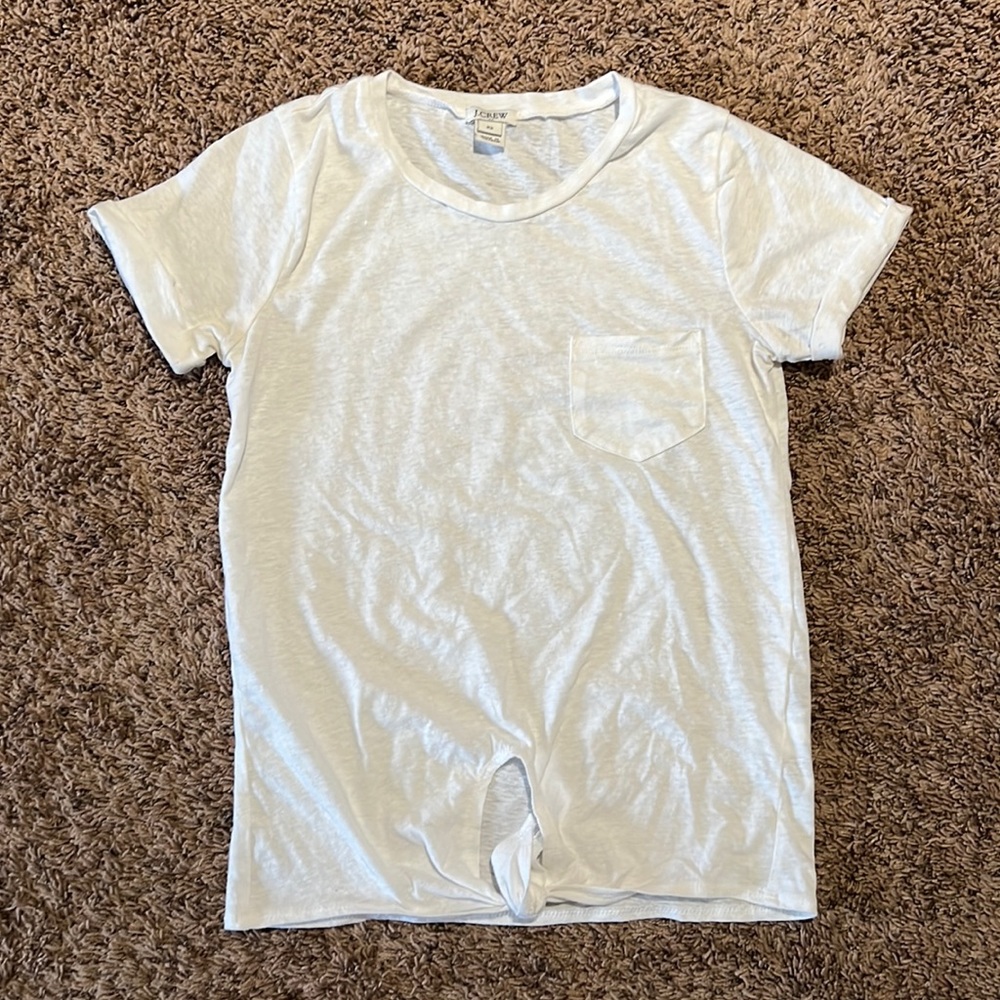 J.Crew Women’s White Pocket Tee, size XS